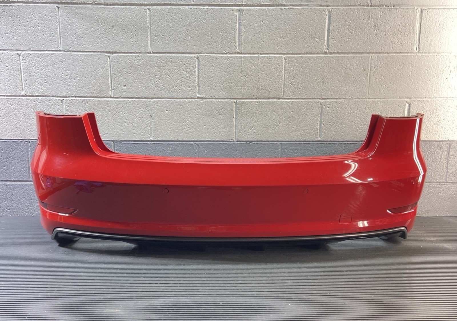 2015-2016 Audi S3 8V Sedan S-Line Bumper Cover W/ PDC Rear Red LZ3M OEM *NOTE*