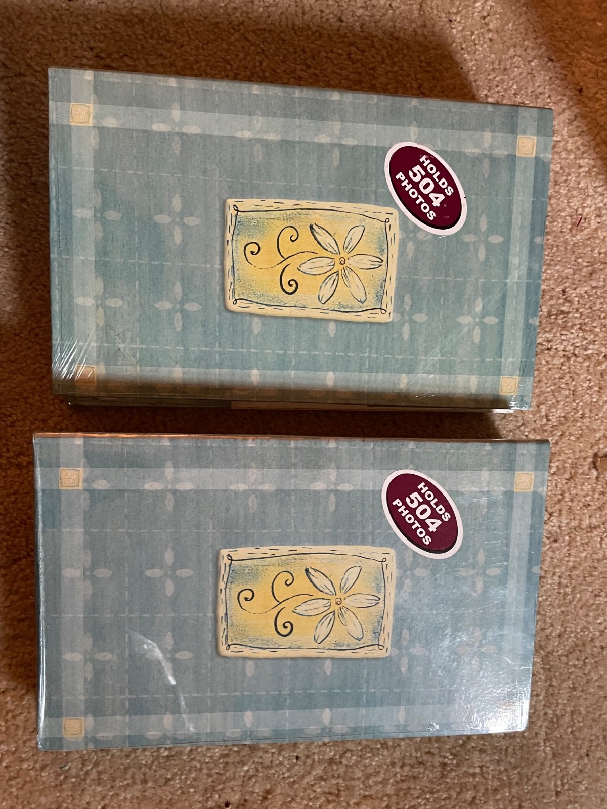 2 Pioneer STC-504 Photo Albums Blue Floral 504 Photos Each Refillable Vintage