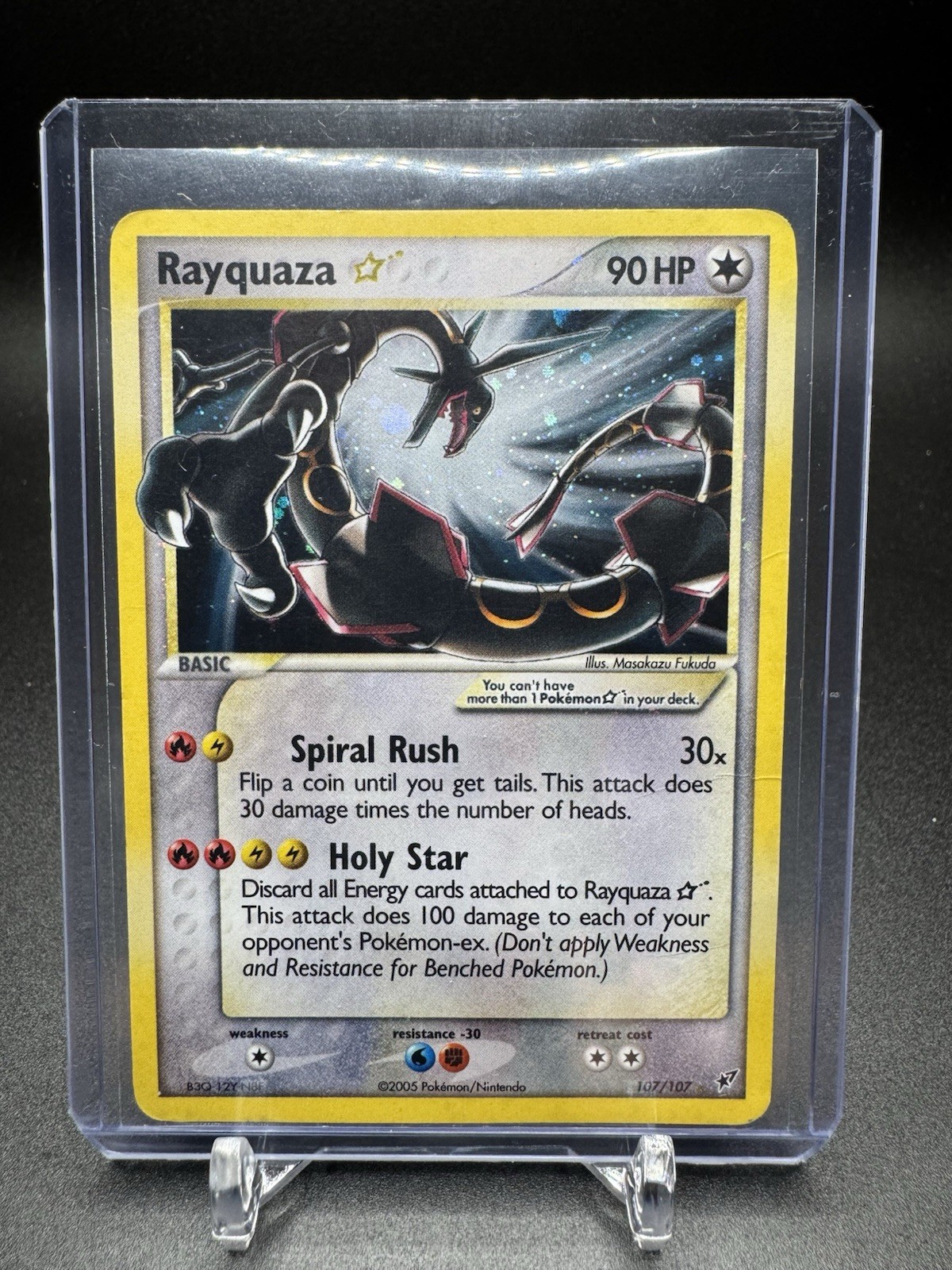 Ex Deoxys Rayquaza Gold Star 107/107 Ultra Rare Holo！！