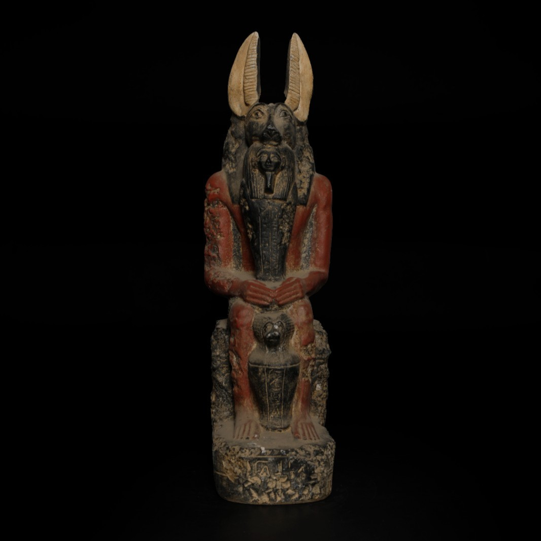 Egyptian Artifacts A Rare Egyptian Pharaonic Statue Of Egyptian God Anubis BC