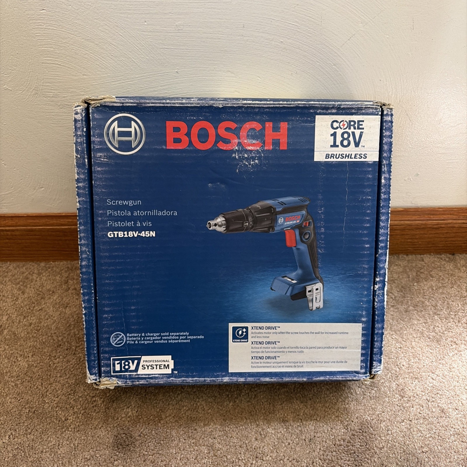 BRAND NEW BOSCH GTB18V-45N Xtend Drive 18V 18 Volt Brushless 1/4 BRAND NEW BOSCH GTB18V-45N Xtend Drive 18V 18 Volt Brushless 1/4