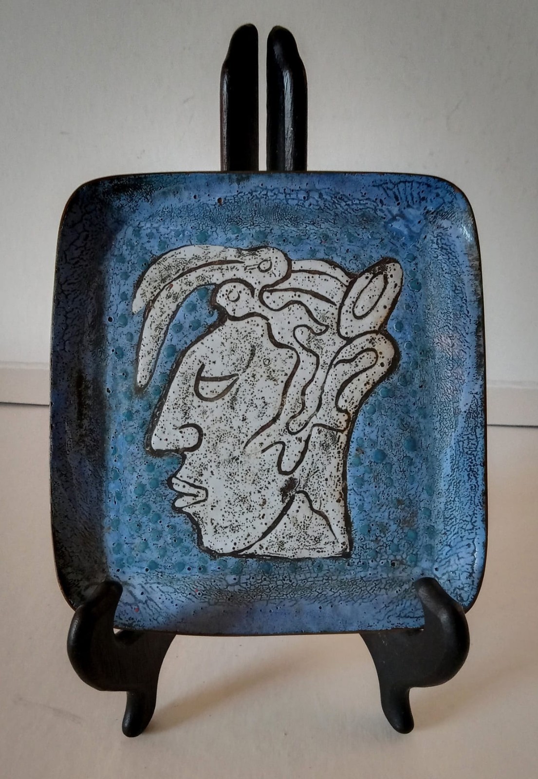 Lopez Rodezno Honduran artist Enamel on Copper mid-century modern Latin American