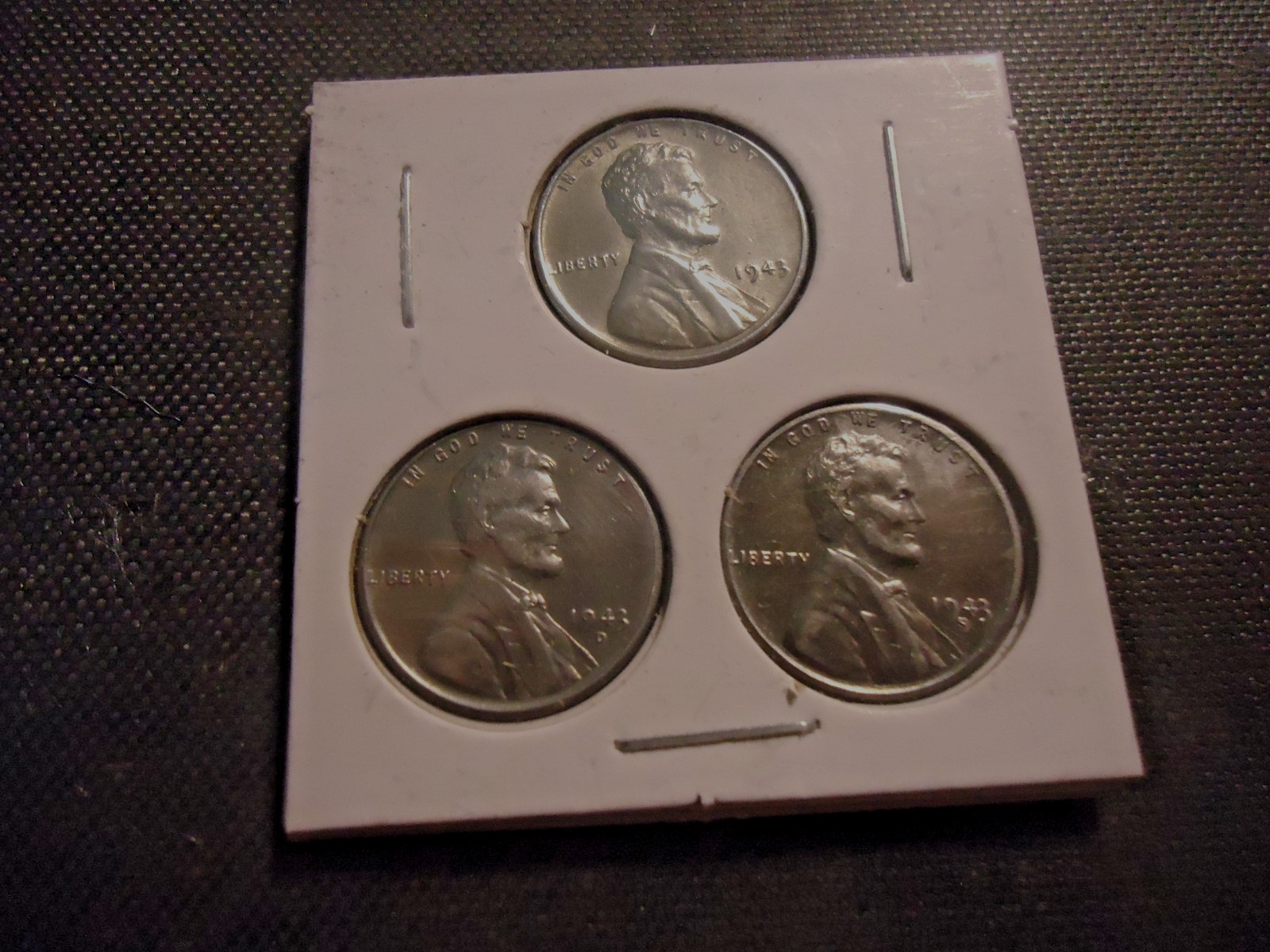 1-set-1943 p-d-s steel lincoln wheat pennies  flip        #nn9