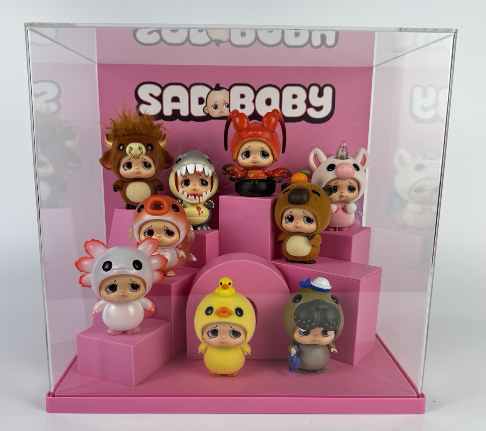 Sad Baby Complete Set Display Box Starbox & 9 Vinyl Plush Baby Animal Dolls Sad Baby Complete Set Display Box Starbox & 9 Vinyl Plush Baby Animal Dolls
