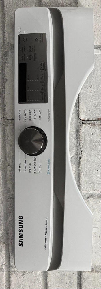 OEM Samsung DVE45R6100W Electric Dryer Front Control Panel Display Board Console