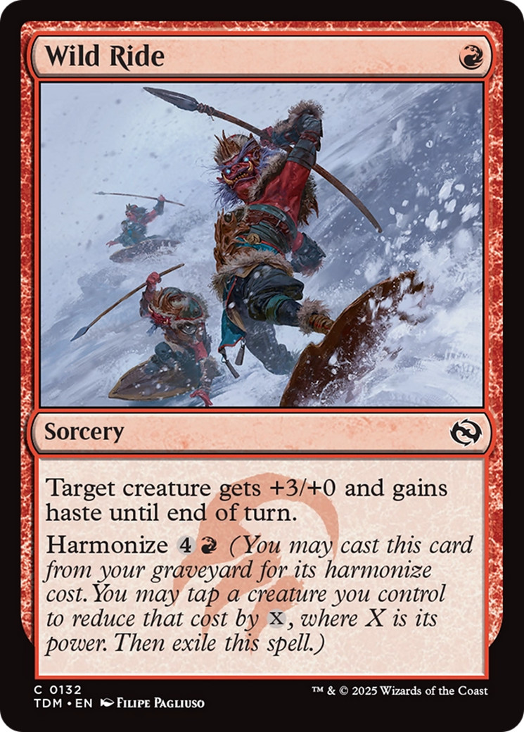 x4 Wild Ride TDM Tarkir Dragonstorm MTG 132 COMMON M/NM 4x
