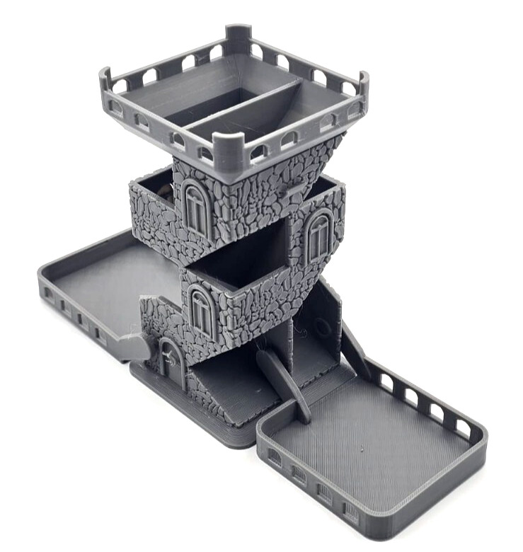 Castle Dice Tower Tabletop Games Dungeons and Dragons DnD 3D Printed PLA