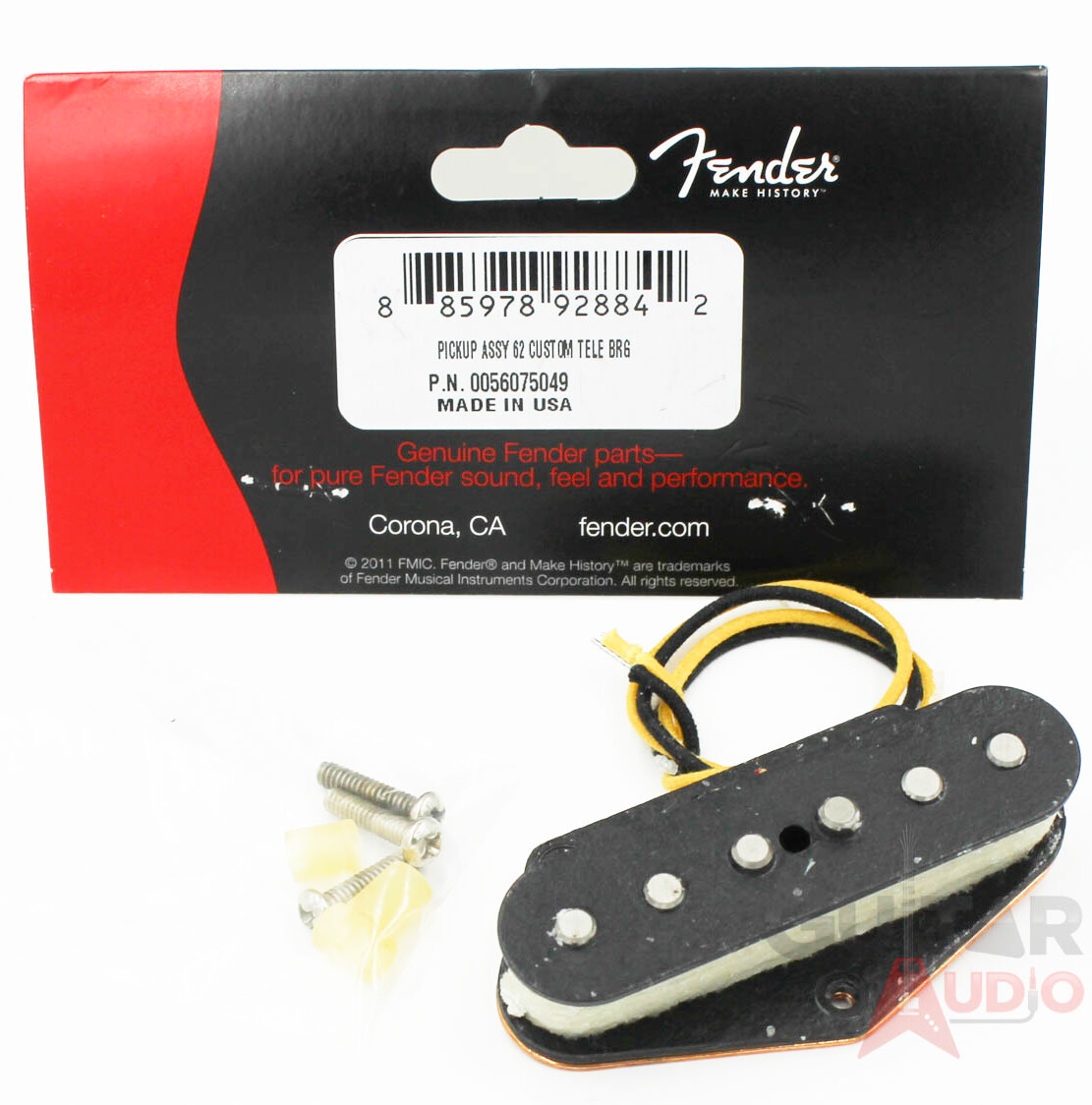 Genuine Fender \'62 Custom Tele/Telecaster BRIDGE Pickup - 005-6075-049 Genuine Fender \'62 Custom Tele/Telecaster BRIDGE Pickup - 005-6075-049