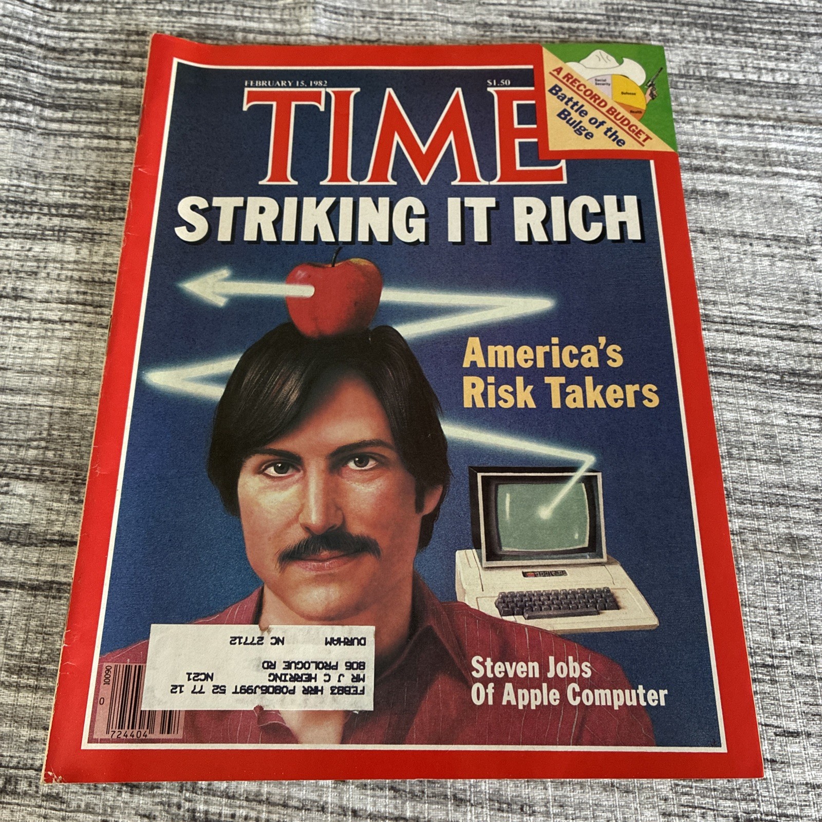 VTG Time Magazine February 15 1982 Steven Jobs America\'s Risk Takers VTG Time Magazine February 15 1982 Steven Jobs America\'s Risk Takers