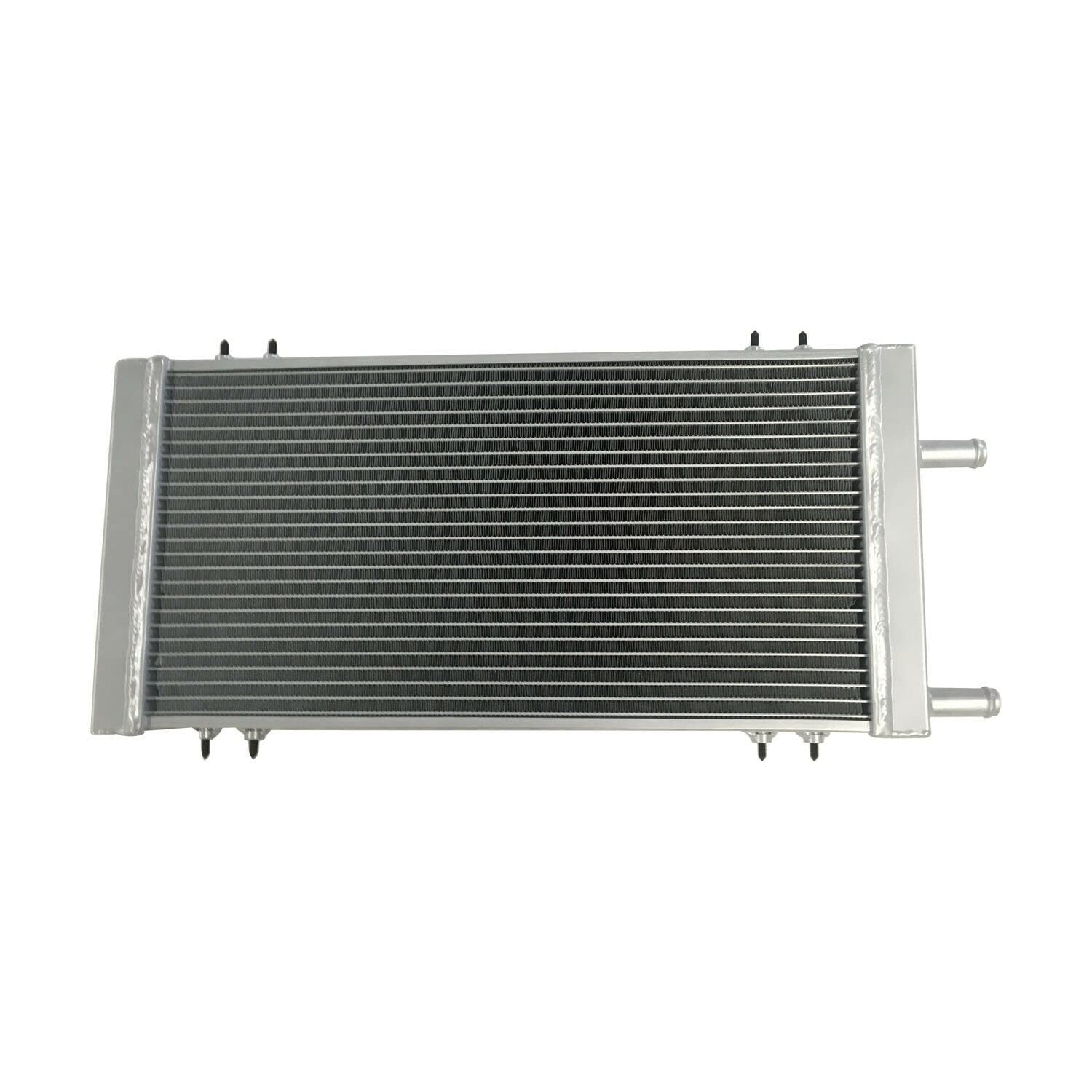 2 Rows Universal Aluminum Radiator Air Water Intercooler Heat Exchanger Silver