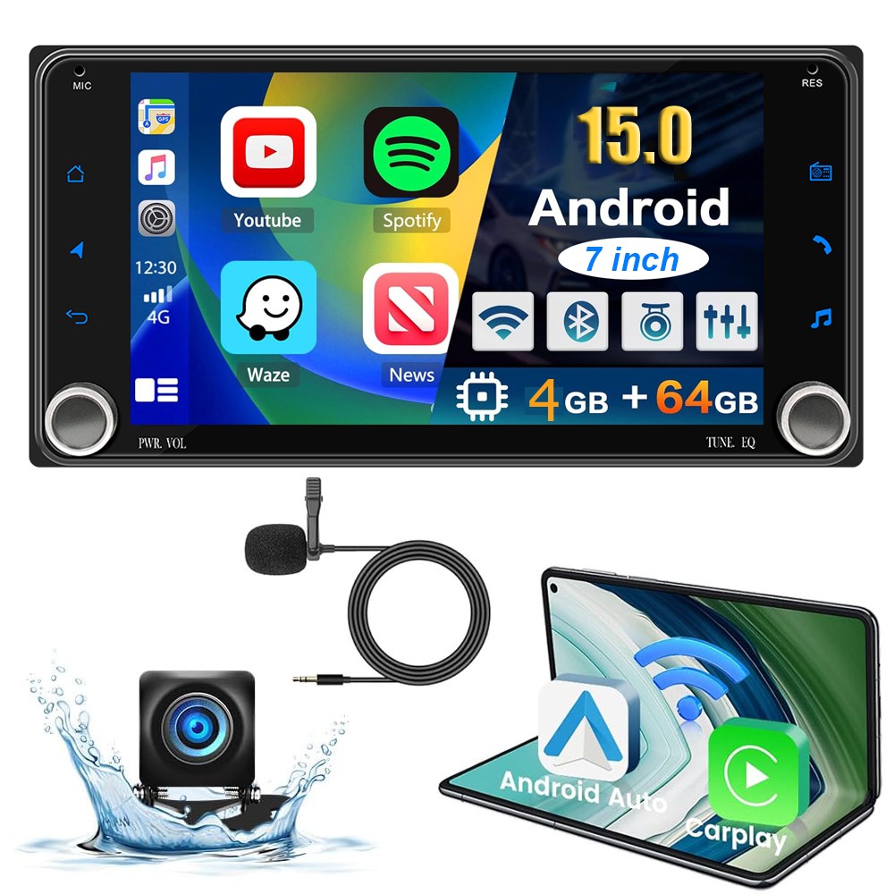 4+64G For 2005 2006 2007-2010 Scion tC Android 15 CarPlay Car Stereo Radio GPS