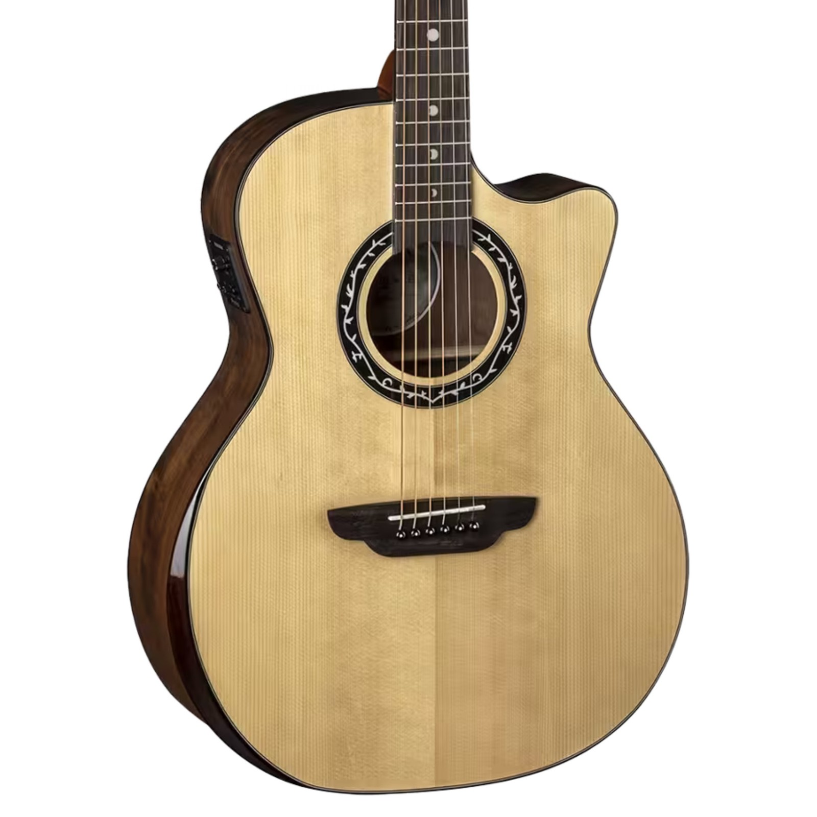 Luna Vineyard Grand Auditorium Acoustic-Electric Guitar, Solid Spruce Top