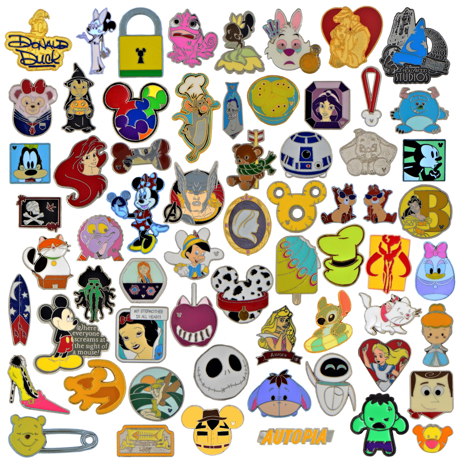 30 Assorted Disney Park Pin Trading Lot Authentic Brand New Pins No Duplicates