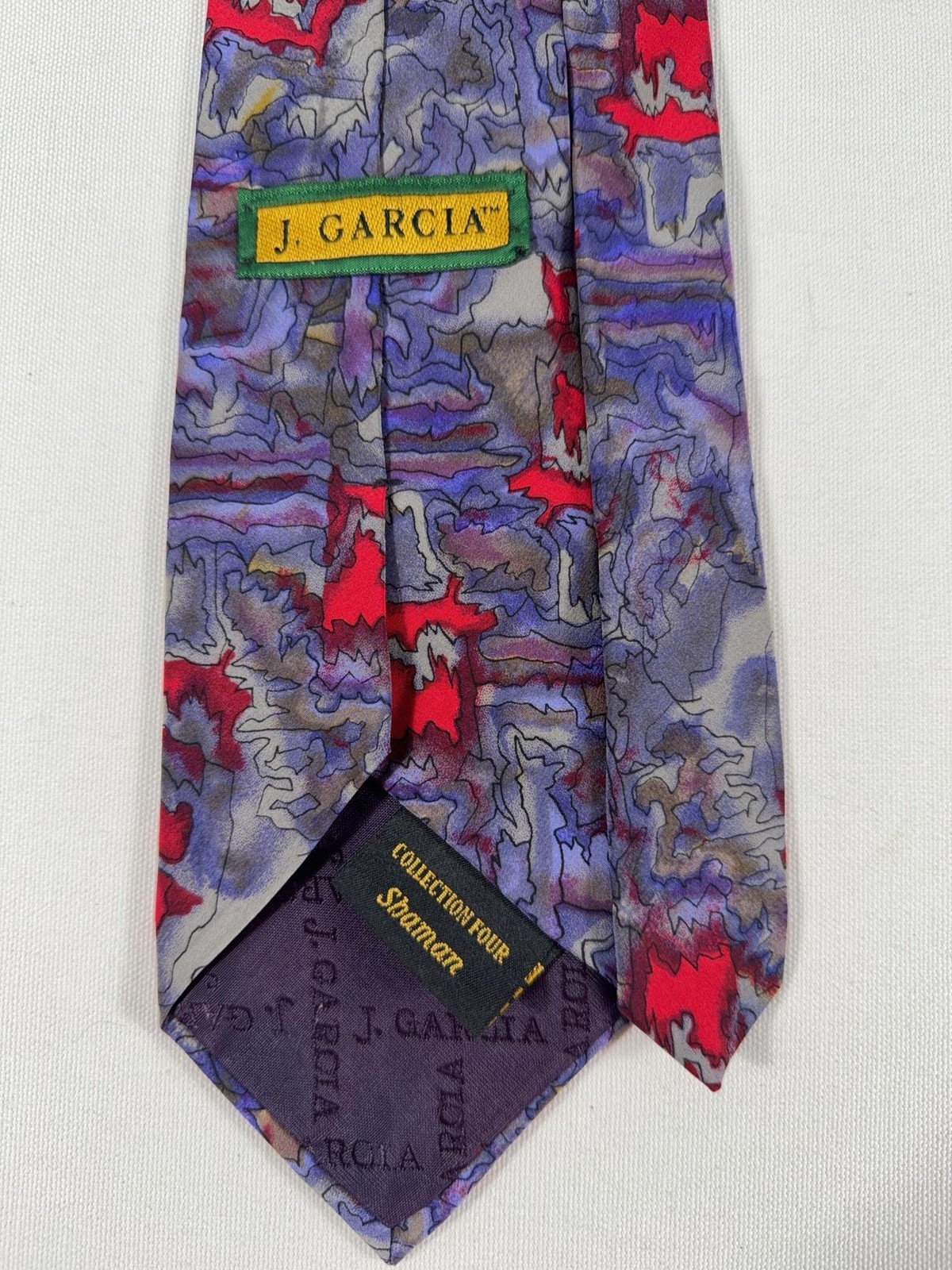 J. Garcia Tie Mens One Size Multicolor Abstract Silk Shaman Collection Four