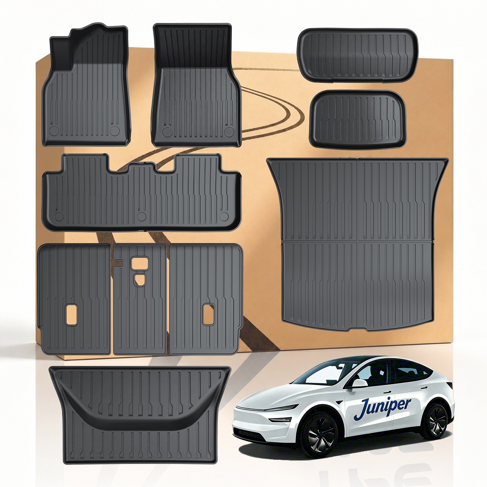 COMAUTO Cargo Liner 10PCS for Tesla Model Y Juniper 2025-2027(Not for 7Seat)