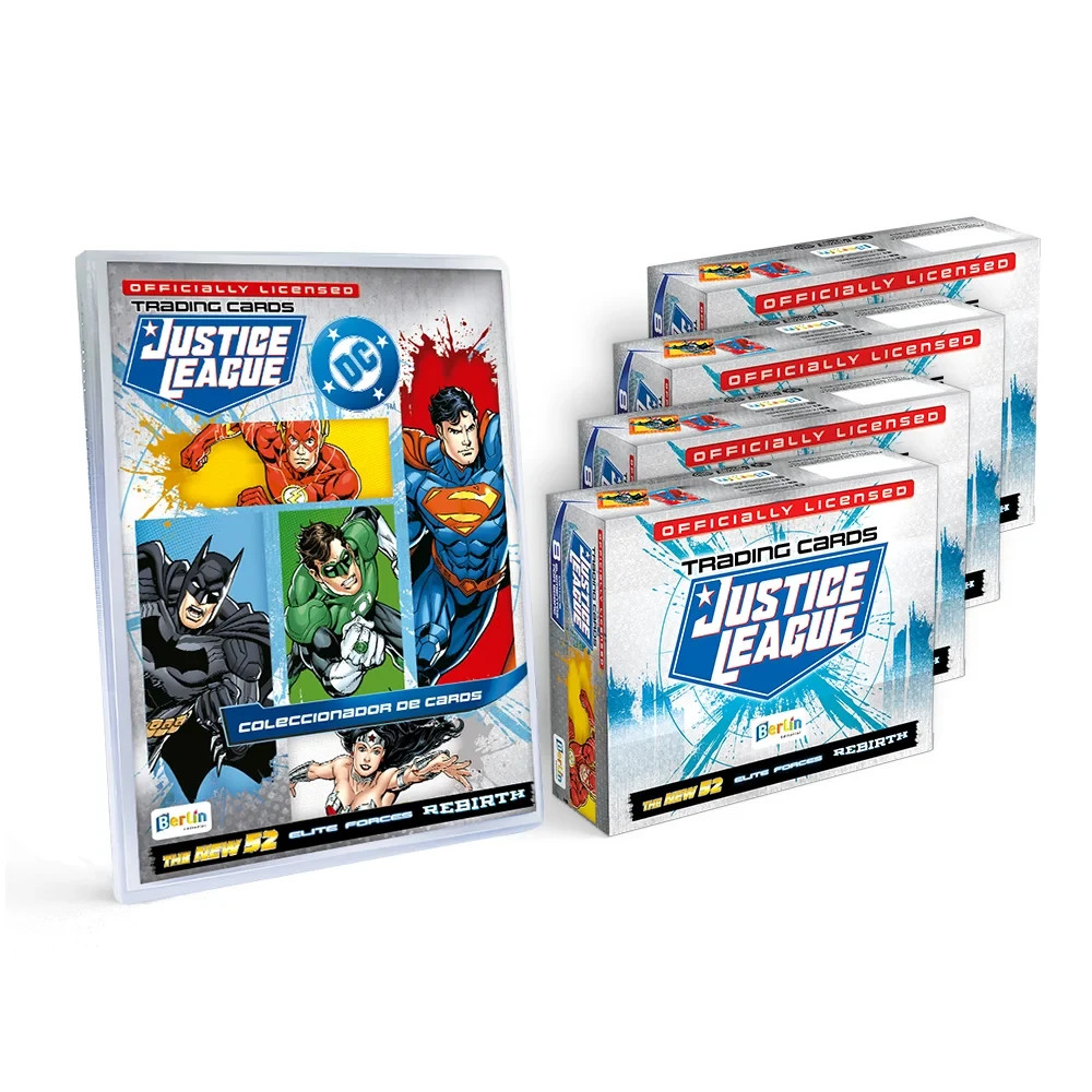 2026 JUSTICE LEAGUE BERLIN 4 BOX + BINDER TC - 50 PACKS Peru New 52 Superman WB 2026 JUSTICE LEAGUE BERLIN 4 BOX + BINDER TC - 50 PACKS Peru New 52 Superman WB