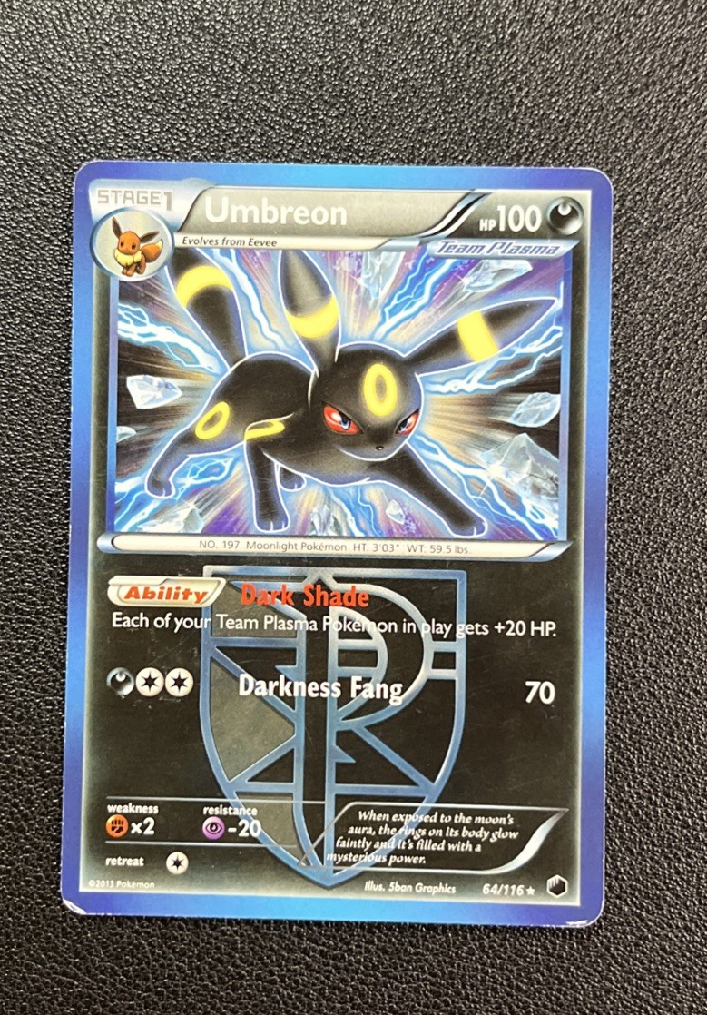 Umbreon 64/116 Plasma Freeze Team Plasma Holo Rare Pokemon TCG Card 2013 MP Umbreon 64/116 Plasma Freeze Team Plasma Holo Rare Pokemon TCG Card 2013 MP