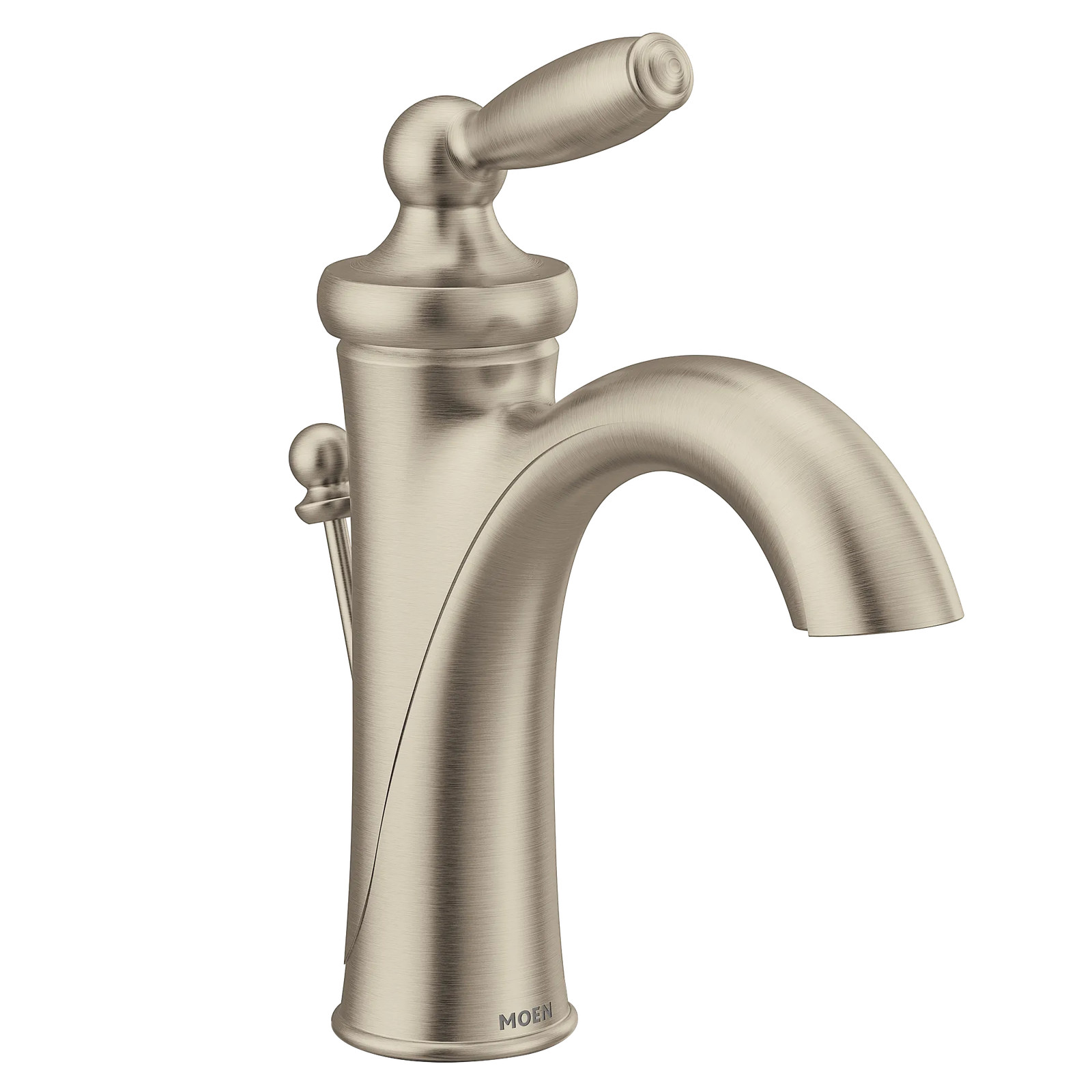 MOEN 6600BN Brantford One-Handle High-Arc Bathroom Sink Faucet - Brushed Nickel MOEN 6600BN Brantford One-Handle High-Arc Bathroom Sink Faucet - Brushed Nickel