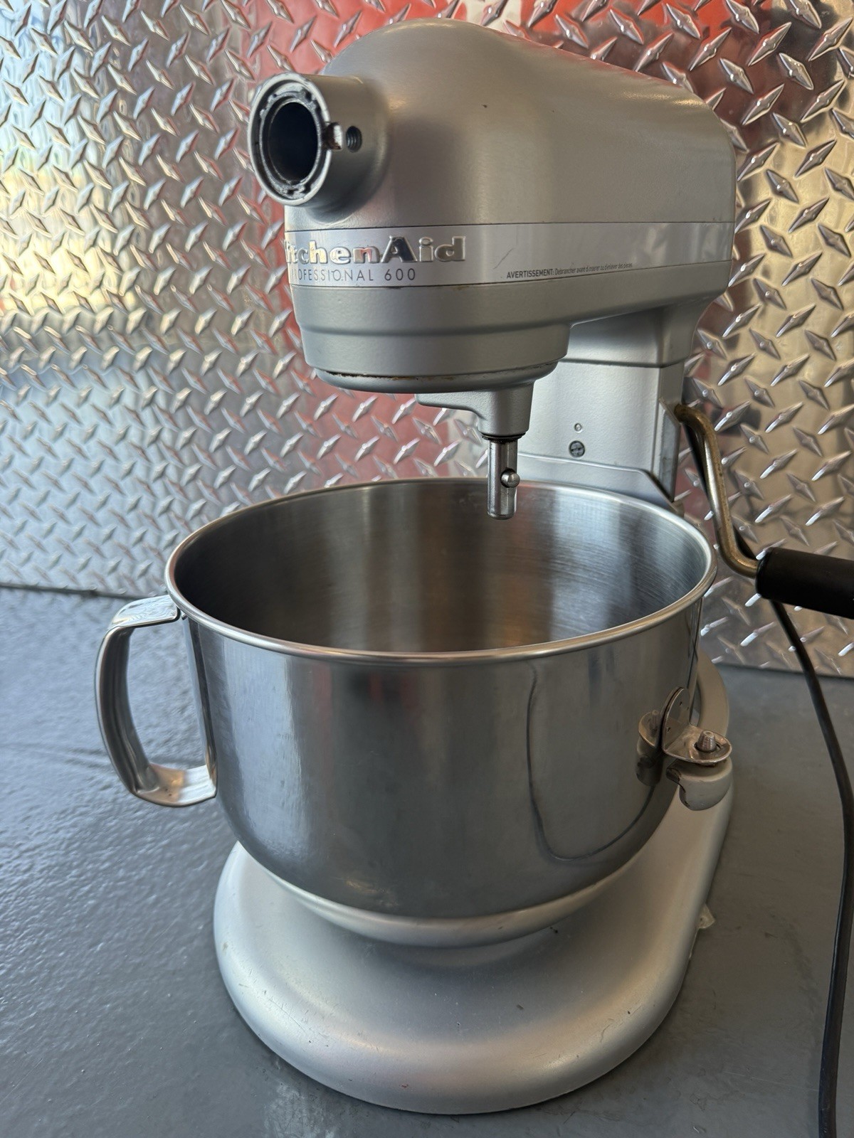 KitchenAid Professional 600 Stand Mixer 7 Qt Stainless Steel Bowl - TESTED WORKS