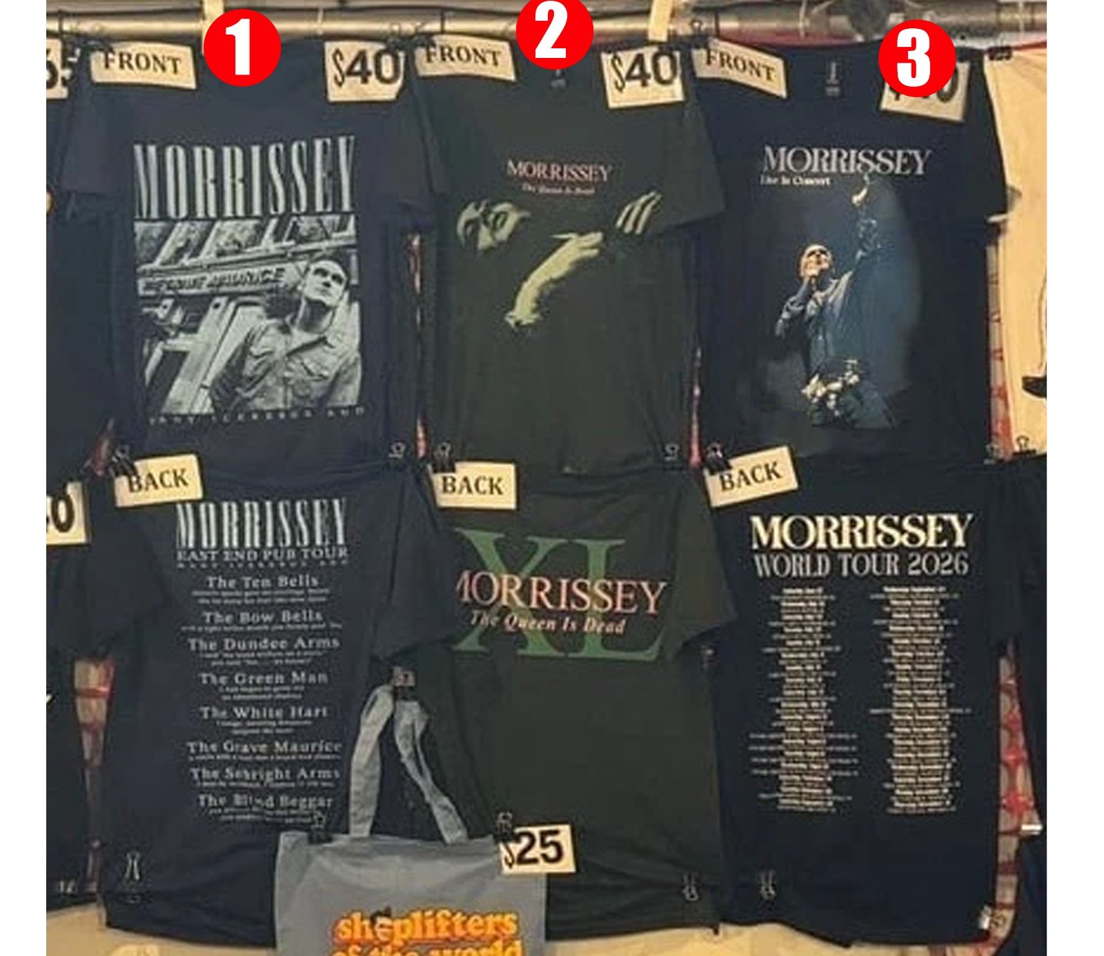 NEW Morrissey World Tour 2026 Concert Merch reprint T-Shirt