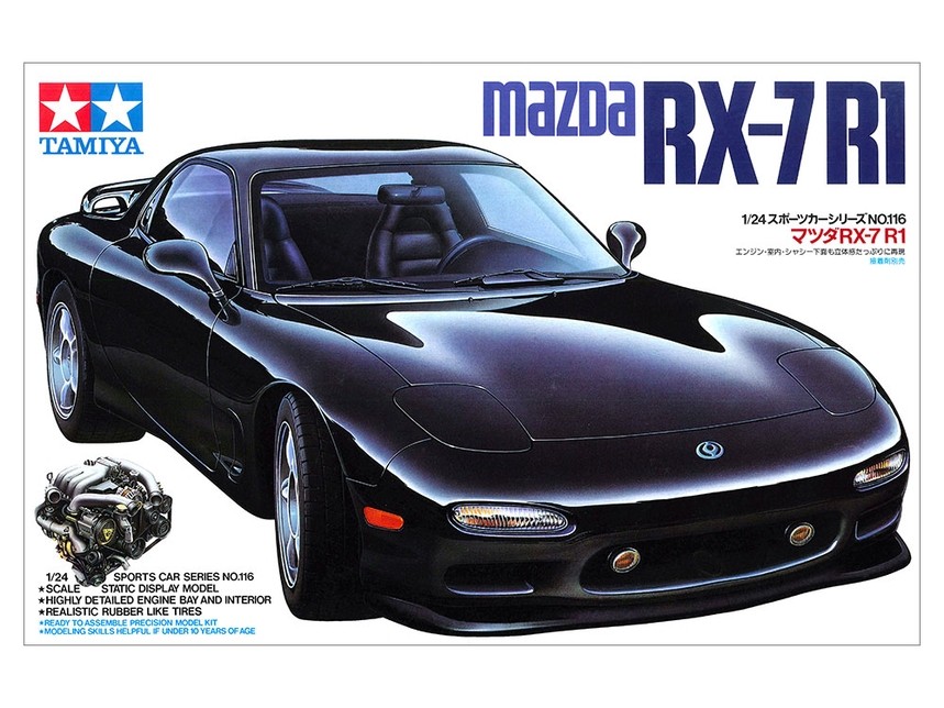 Tamiya 24116 Mazda RX-7 R1 1/24 Scale Plastic Model Kit