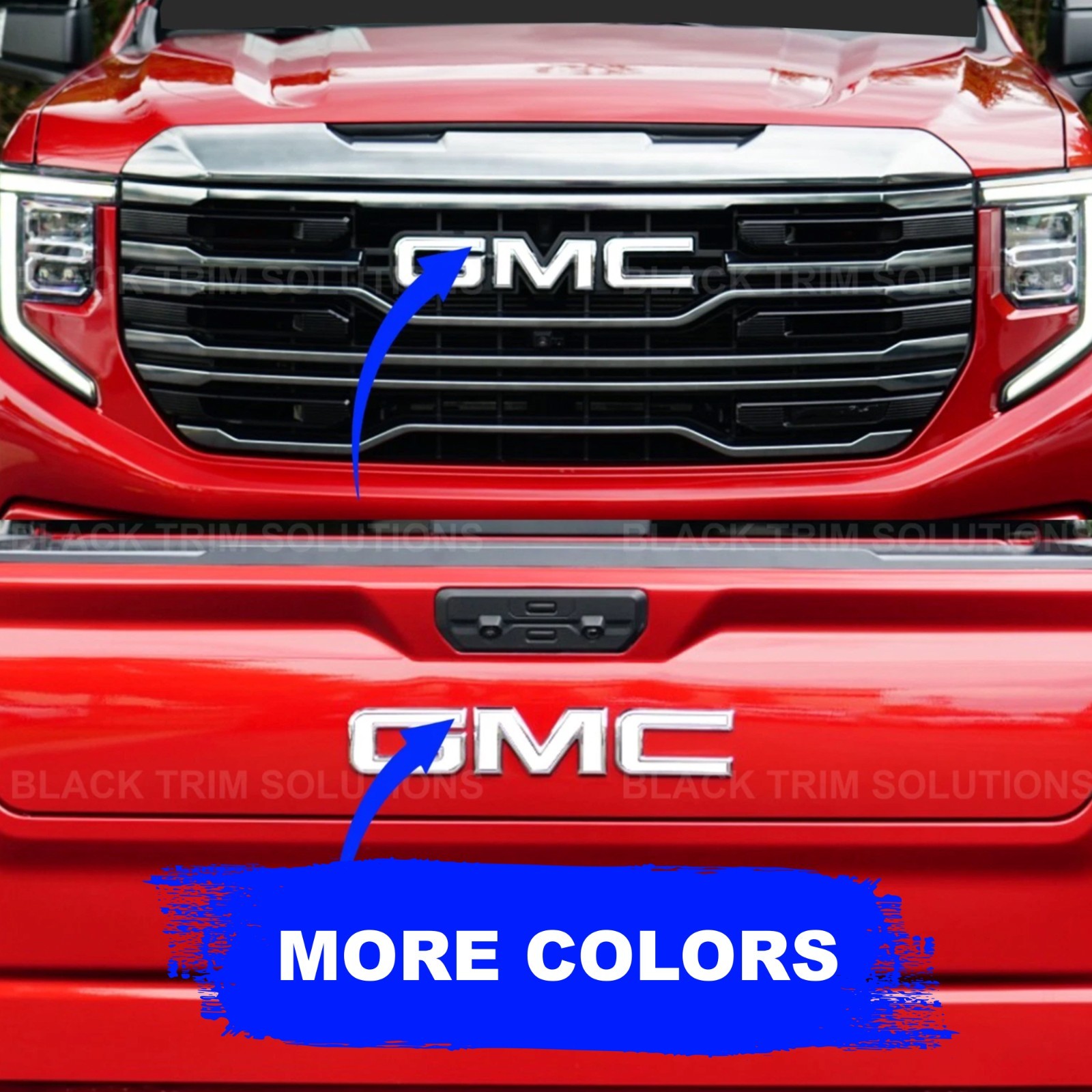 For 2025-2026 Gmc Sierra 1500 COLOR Overlay DECAL Vinyl x2 for Front Rear Emblem