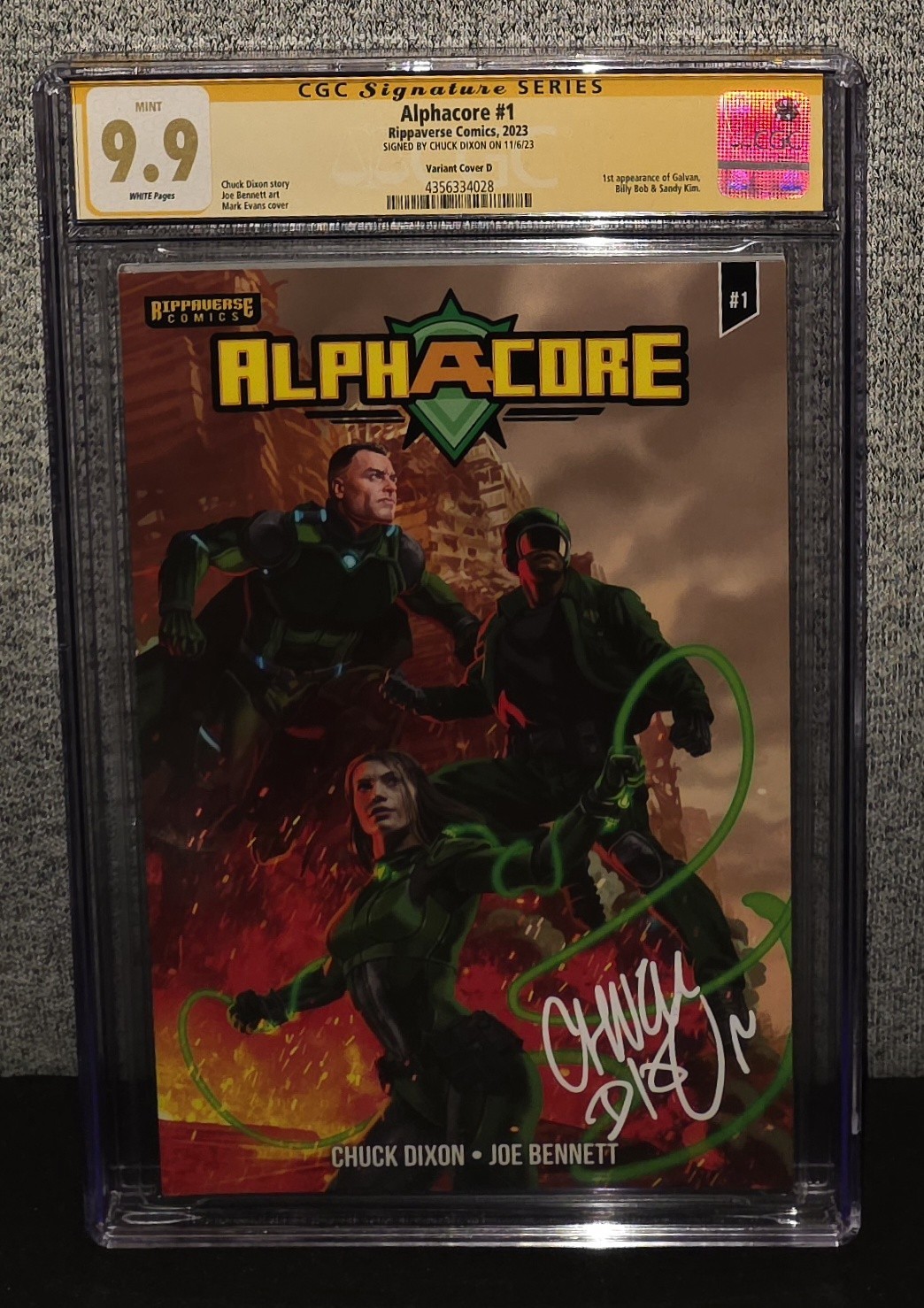 Alphacore #1 CGC (9.9) 1st Print Cover D Signed By Chuck Dixon Rippaverse Alphacore #1 CGC (9.9) 1st Print Cover D Signed By Chuck Dixon Rippaverse