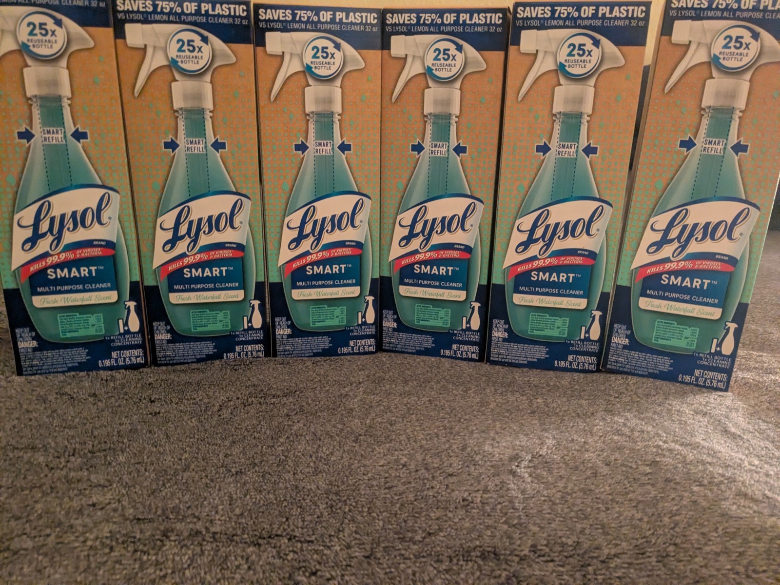 (6) Lysol® Fresh Waterfall Scent Multi Purpose Cleaner Refill Bottle Concentrate (6) Lysol® Fresh Waterfall Scent Multi Purpose Cleaner Refill Bottle Concentrate