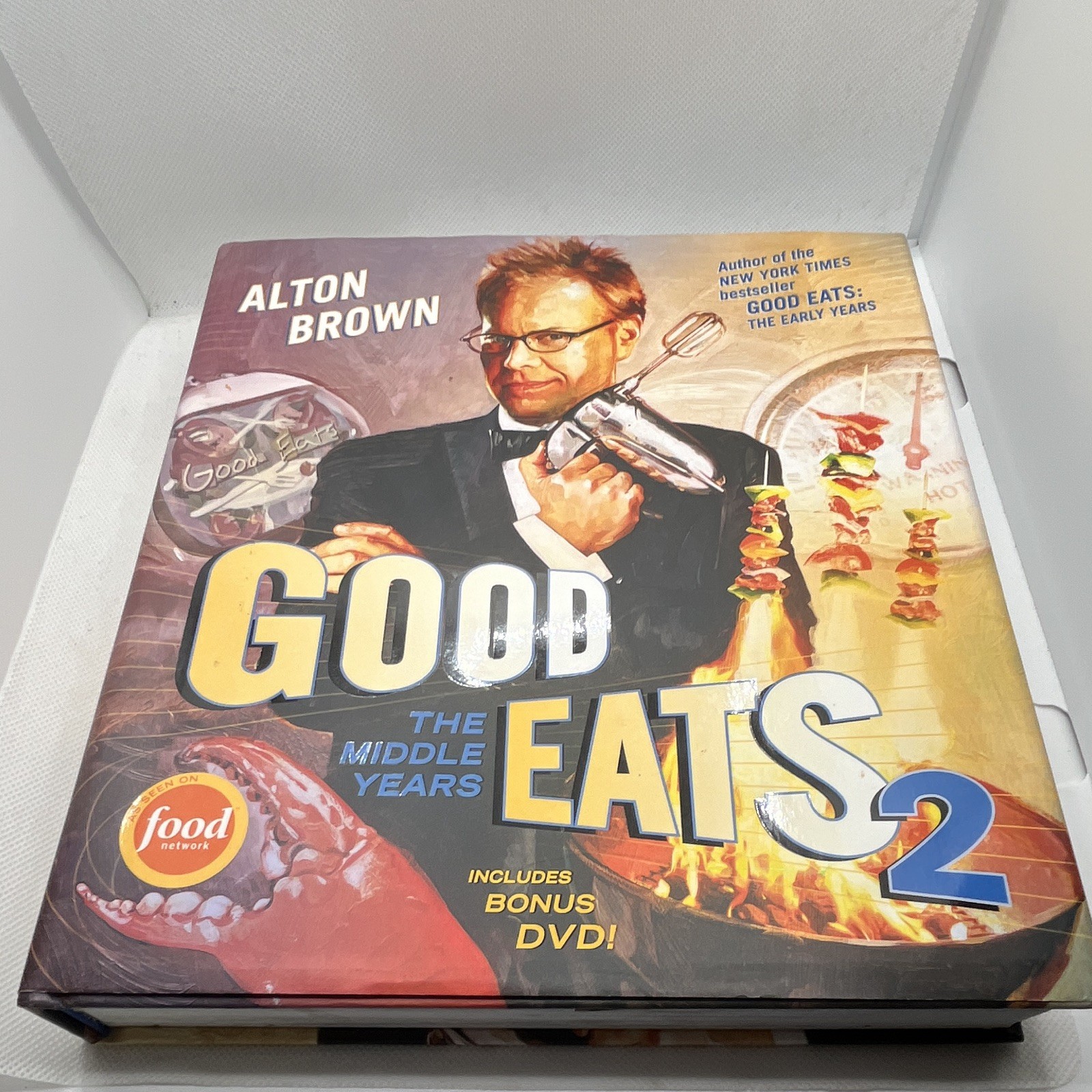 SIGNED Alton Brown Good Eats 2 Hardcover Book Bonus DVD see photos SIGNED Alton Brown Good Eats 2 Hardcover Book Bonus DVD see photos