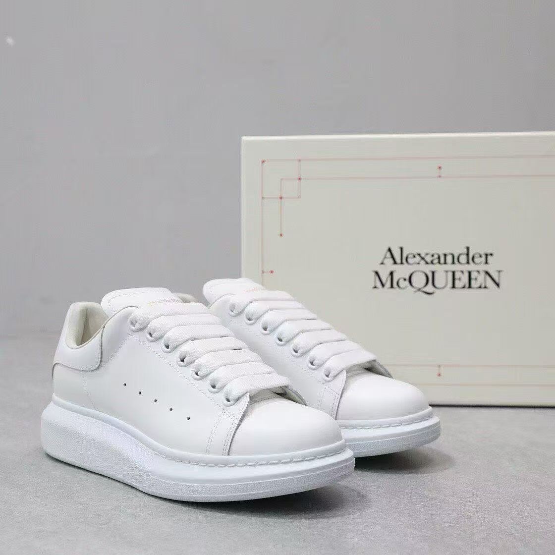 Alexander McQueen Oversized White Leather Shoes Men's Shose Alexander McQueen Oversized White Leather Shoes Men's Shose