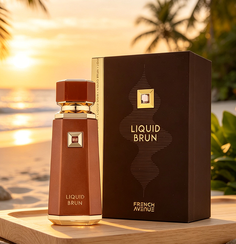 French Avenue Liquid Brun Unisex Perfume, Woody Gourmand Scent, Long-Lasting