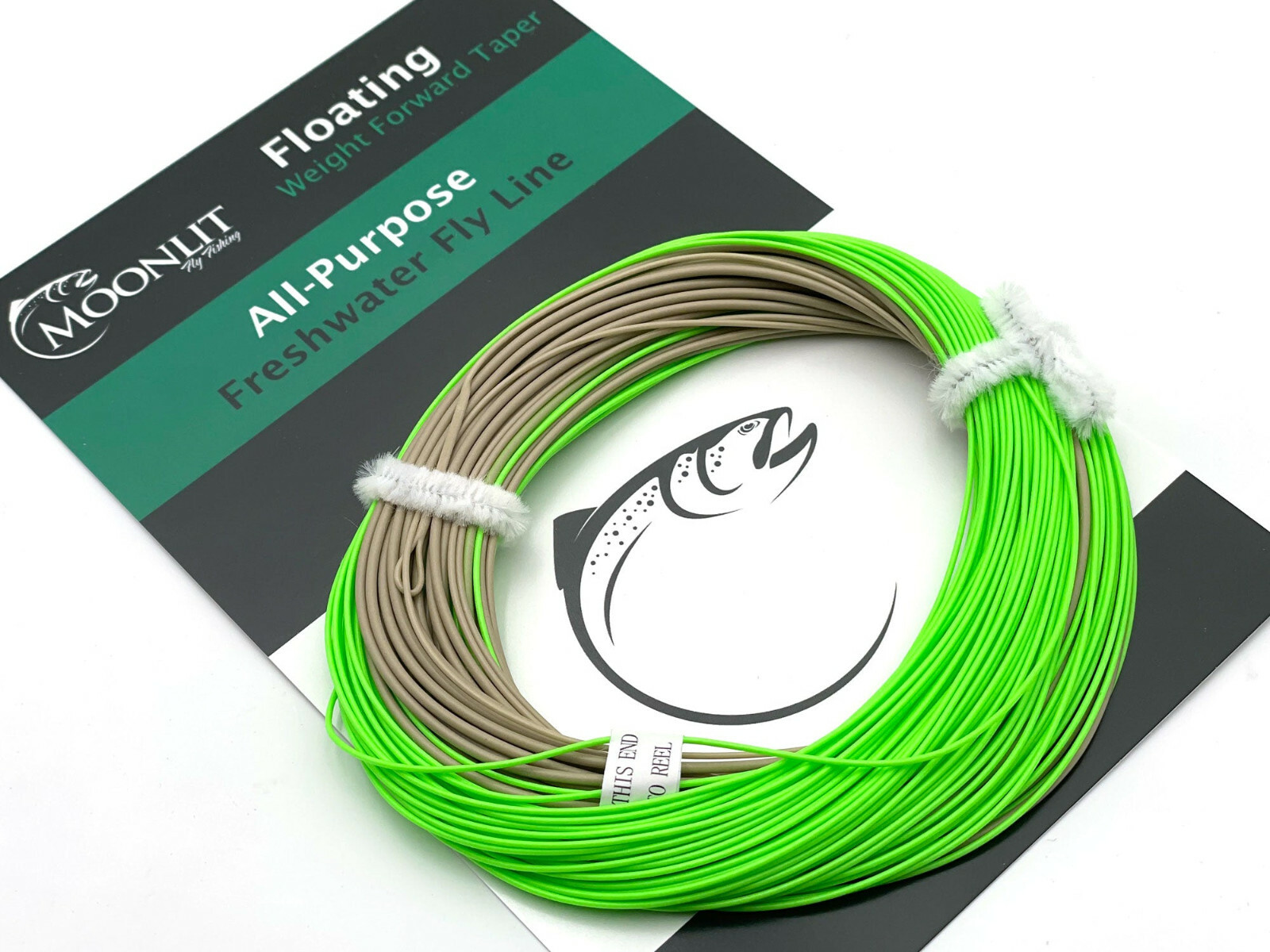 Moonlit Fly Fishing WF All-Purpose Floating Fly Line (Pale Olive/ Bright Green)