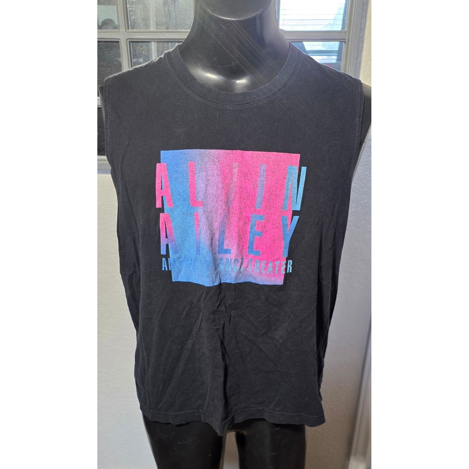 Alvin Ailey American Dance Theater Graphic Muscle Tee Black XL Cotton Alvin Ailey American Dance Theater Graphic Muscle Tee Black XL Cotton