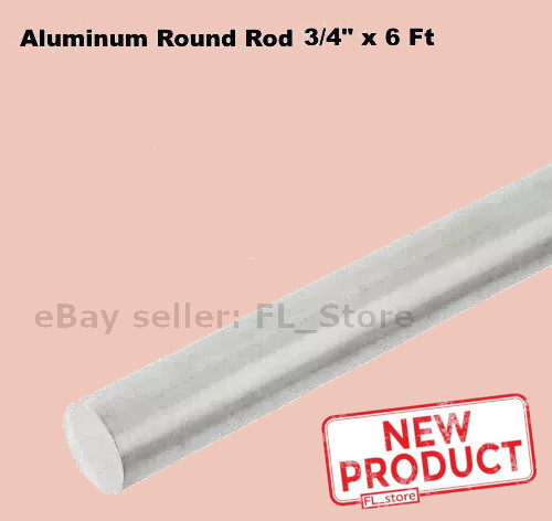 Aluminum Round Rod Solid Bar 3/4\