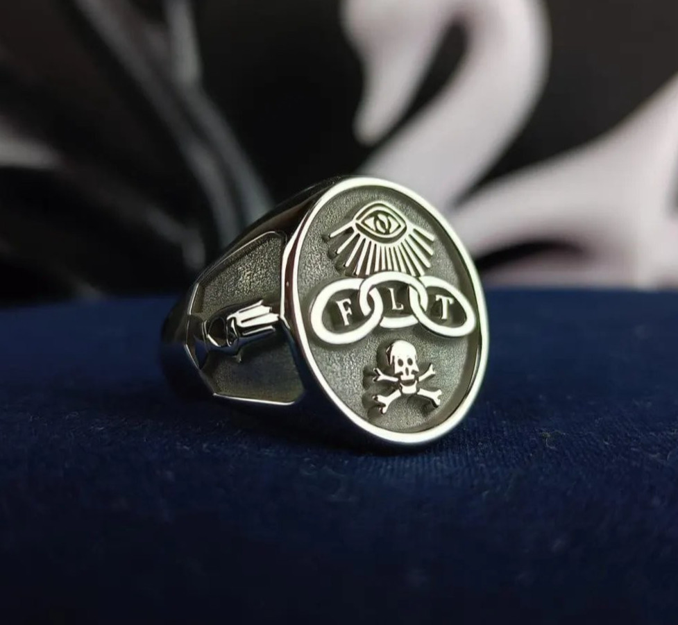 Odd Fellows Freemason Signet Ring 925 Sterling Silver Men\'s Ring Duty Free