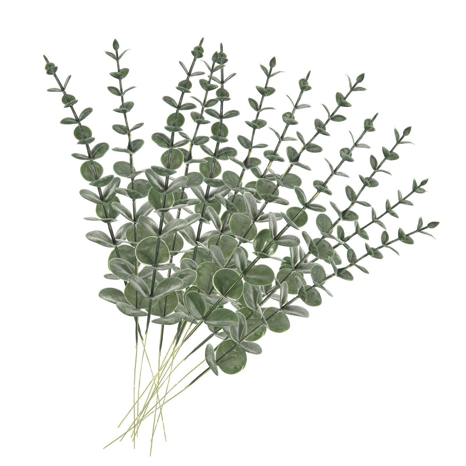 EZFLOWERY 24 Pcs Artificial Eucalyptus Leaves Stems Real Touch Green Leaf EZFLOWERY 24 Pcs Artificial Eucalyptus Leaves Stems Real Touch Green Leaf