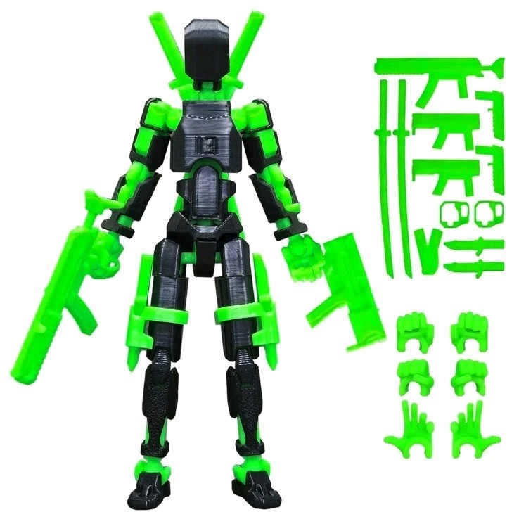 Titan 13 Action Figure Articulated Dummy 13 Robot w/ Weapons & Extra Hands Titan 13 Action Figure Articulated Dummy 13 Robot w/ Weapons & Extra Hands