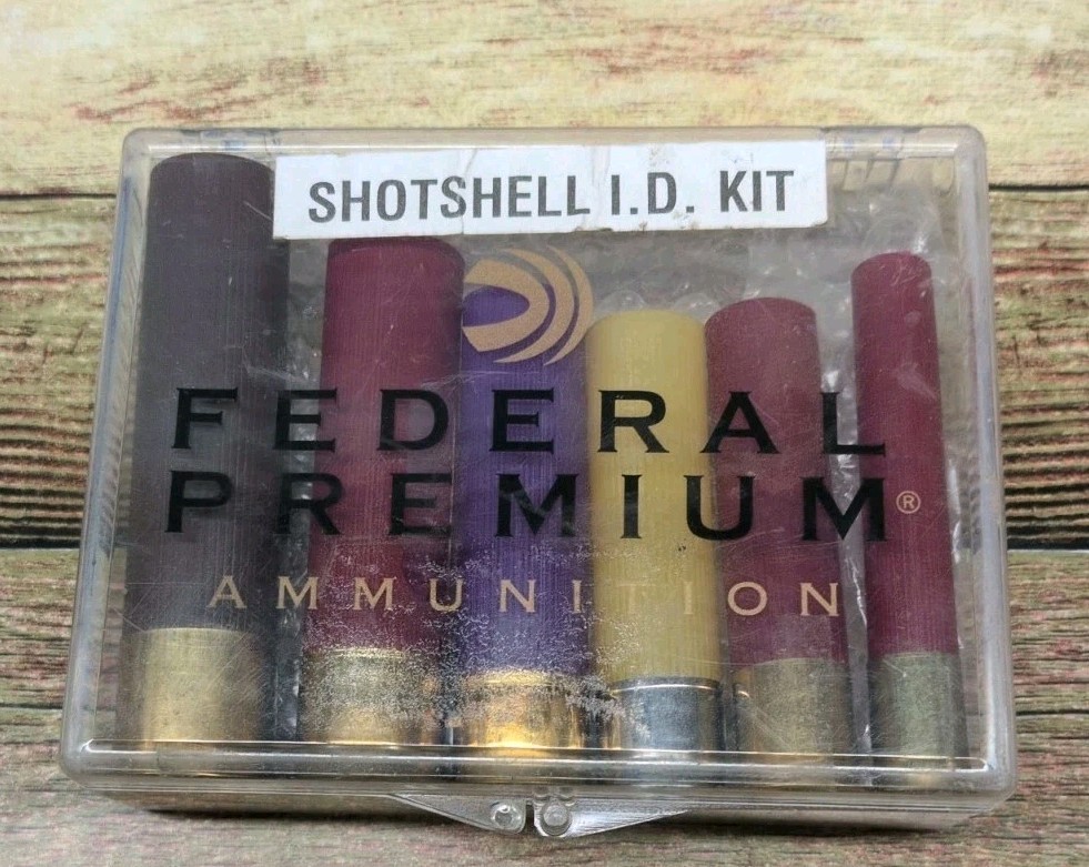 Vintage Federal Premium Shotshell I.D. Kit Display Case Ammunition Gauges
