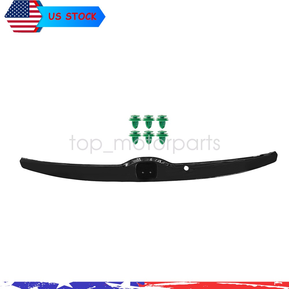 Tailgate License Plate Trim Black Fit 2015-2020 Honda Fit Hatch Rear Cover