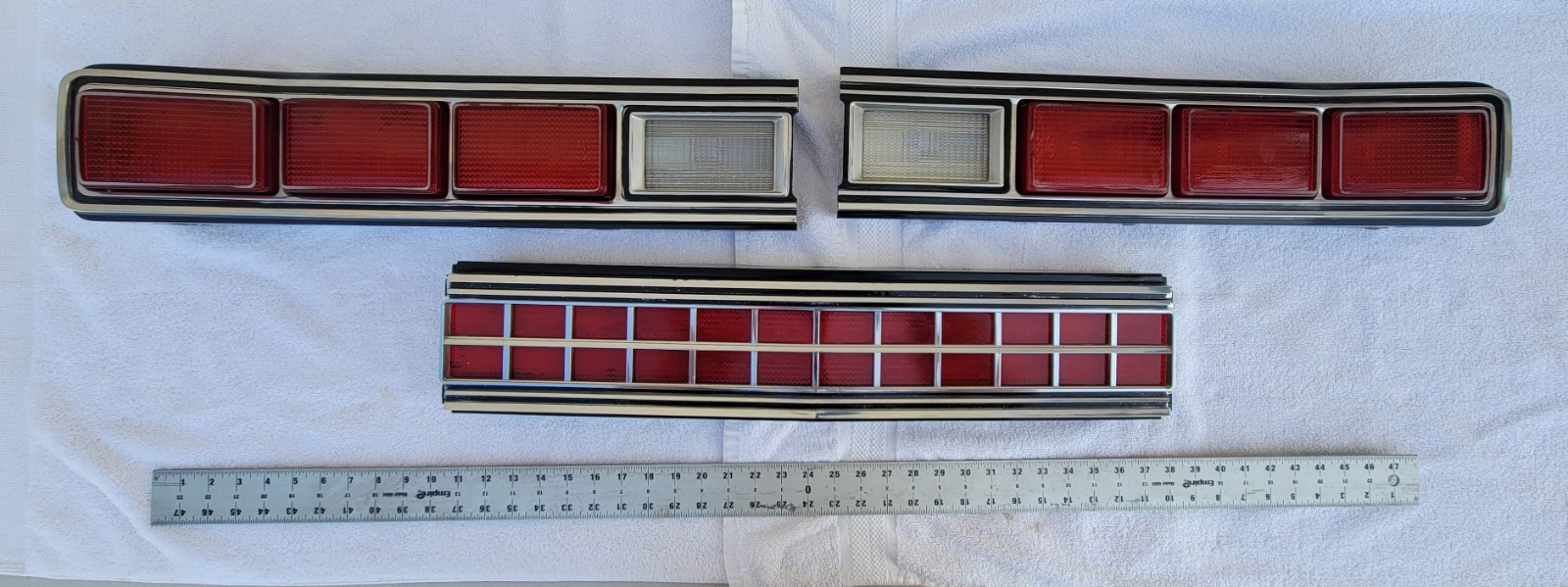 1973 1974 Mercury Marquis Complete Rear Tail Brake light Right Left Center Oem