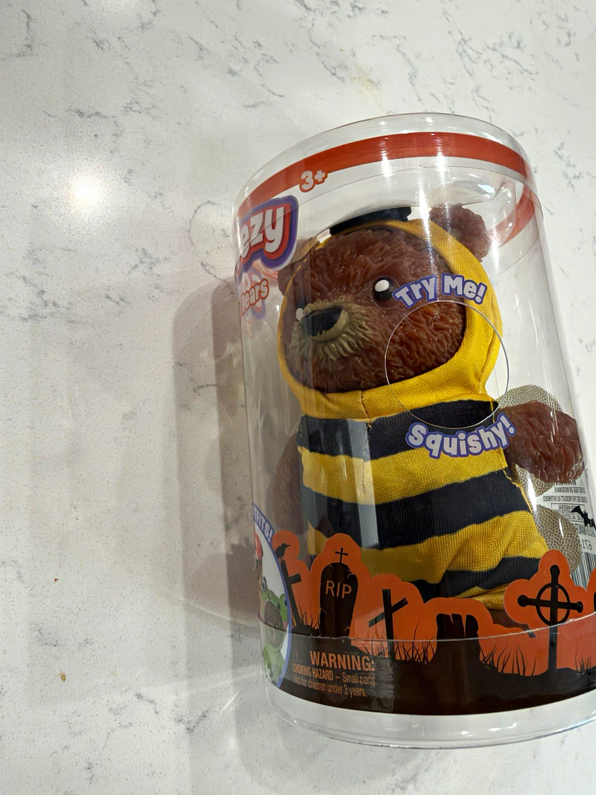 Squeezy BumbleBear Plush Bear Brown/Yellow/Black in Original Unopened Packaging Squeezy BumbleBear Plush Bear Brown/Yellow/Black in Original Unopened Packaging