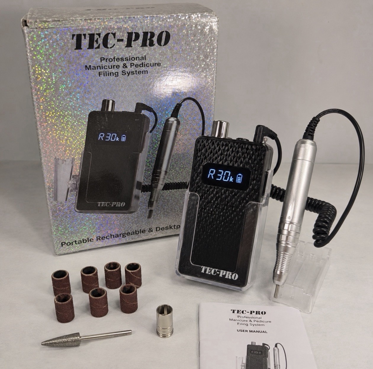 Medicool Tec-Pro Portable Rechargeable Nail Drill TEC-PRO-BLK Black