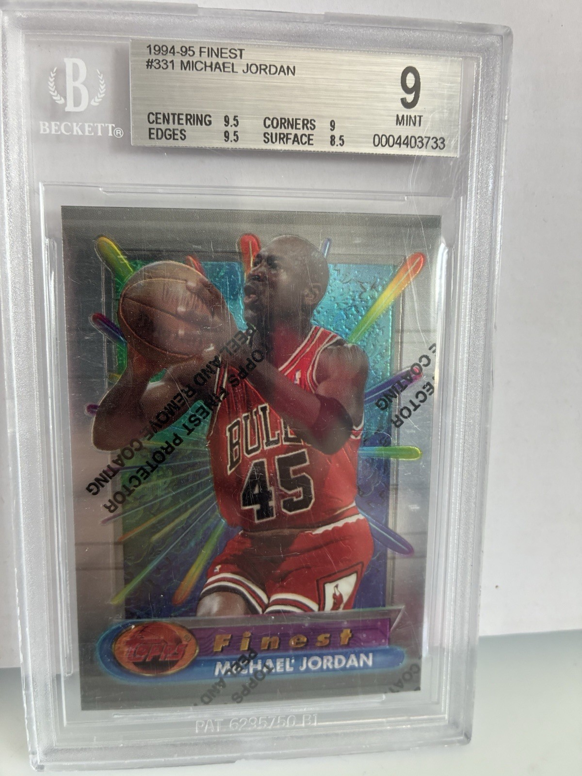 Topps 1994-95 Finest Michael Jordan #331 BGS 9 Mint Bulls Topps 1994-95 Finest Michael Jordan #331 BGS 9 Mint Bulls