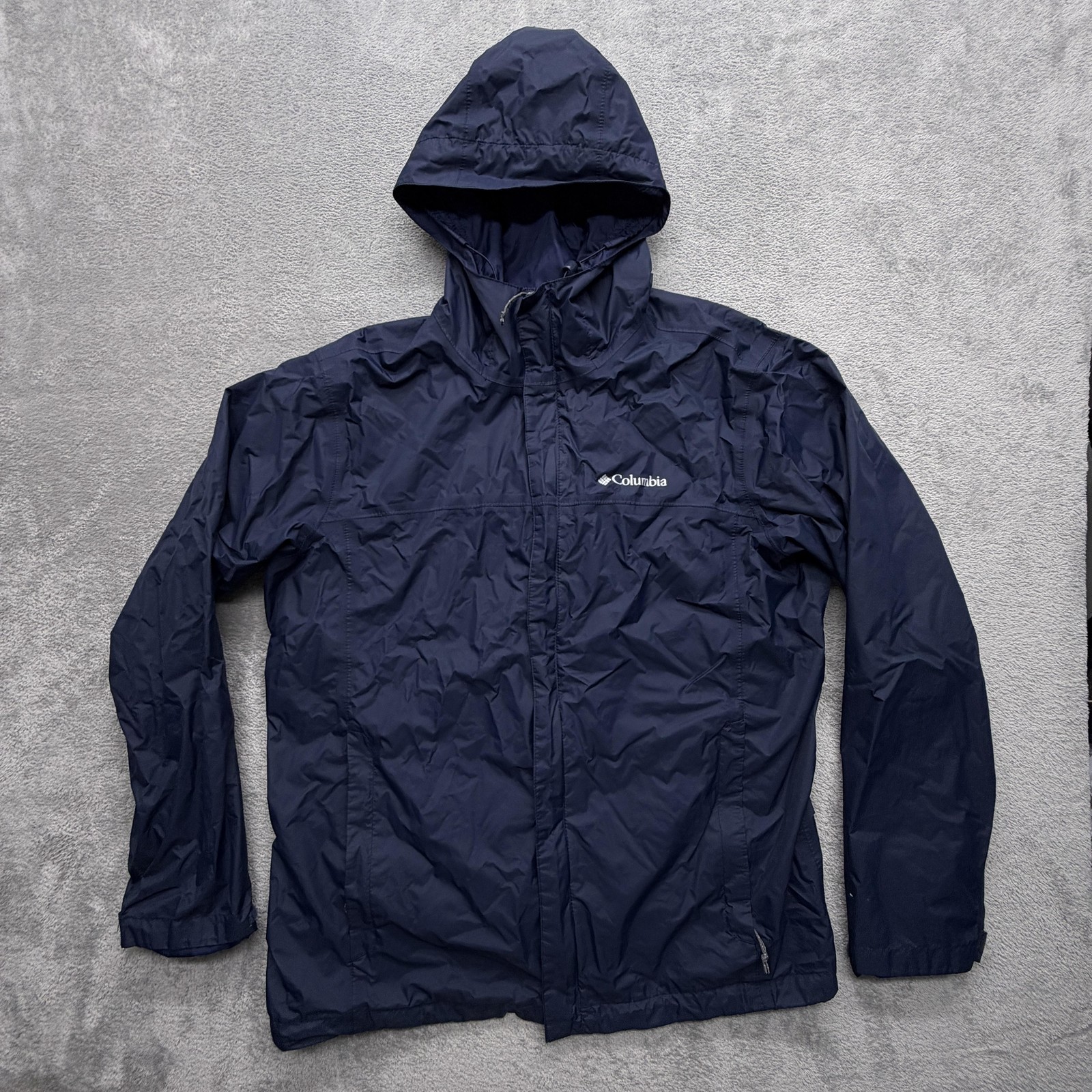 Columbia Men’s Jacket Blue Large Omni Tech Watertight 2 Mesh Lined RM2433