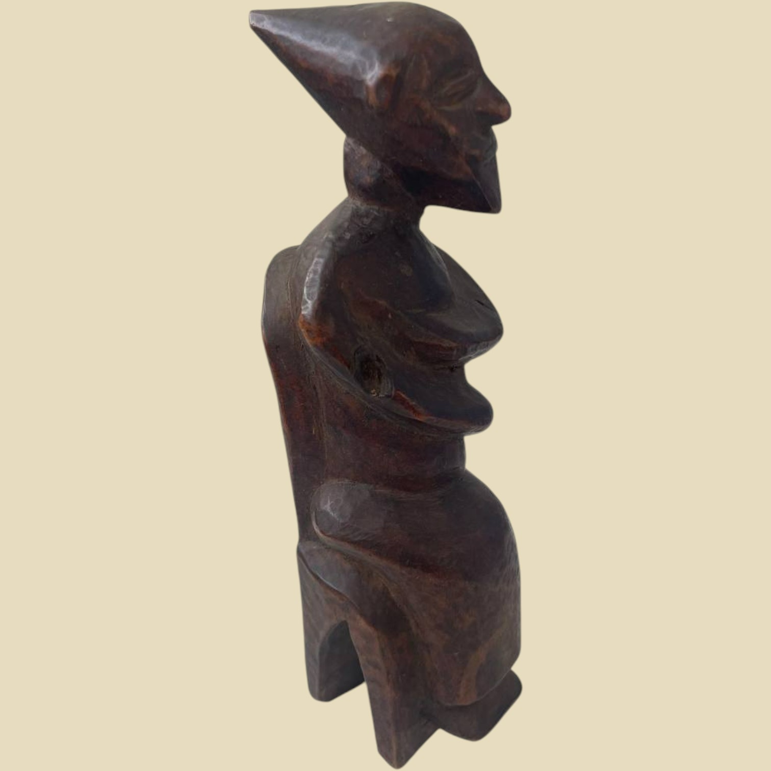 Ethiopian Hand-Carved Wooden Figure Statue African Ethnographic Art 25cm Ethiopian Hand-Carved Wooden Figure Statue African Ethnographic Art 25cm
