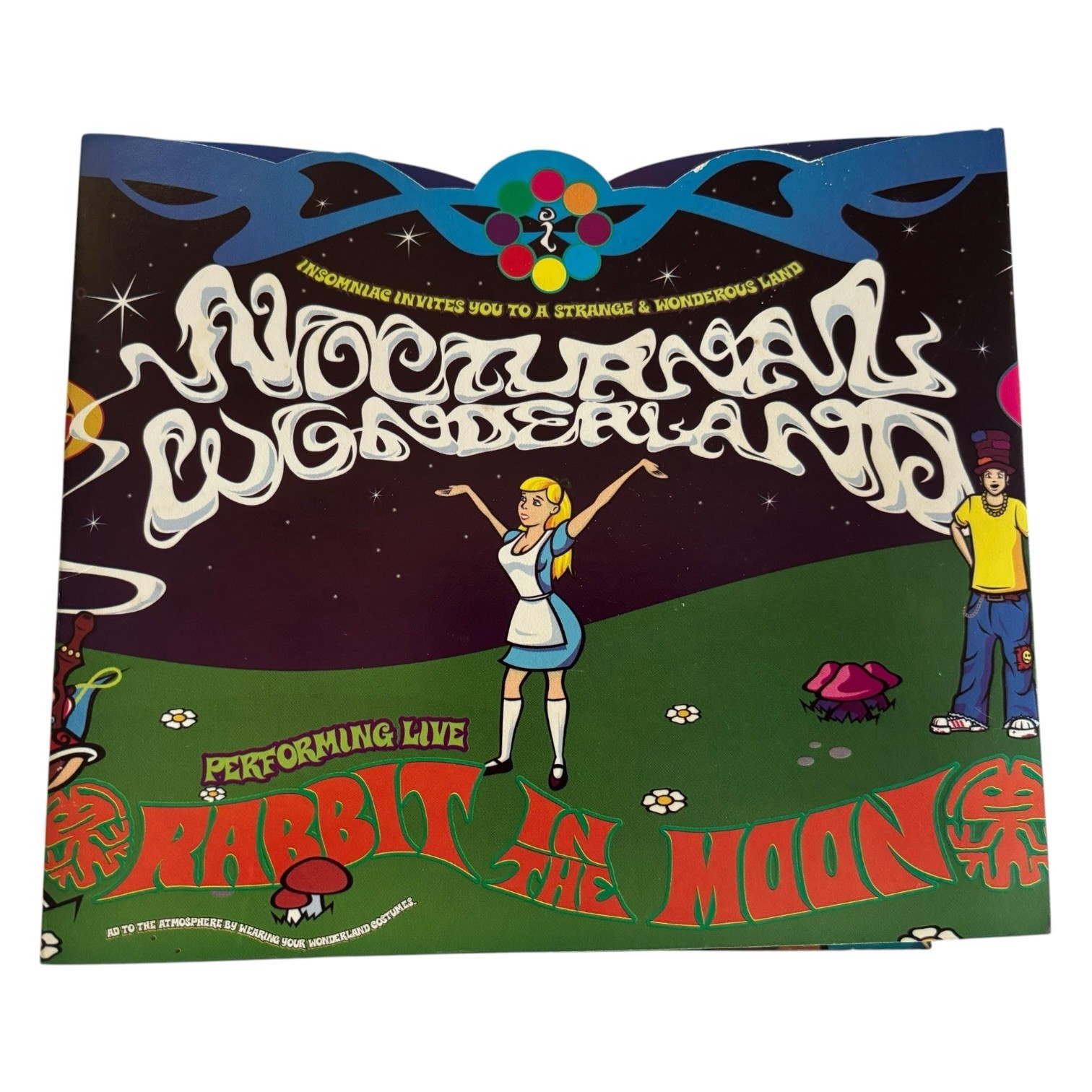 RAVE Flyer Nocturnal Wonderland 1996, hosted by Insomniac in Southern California