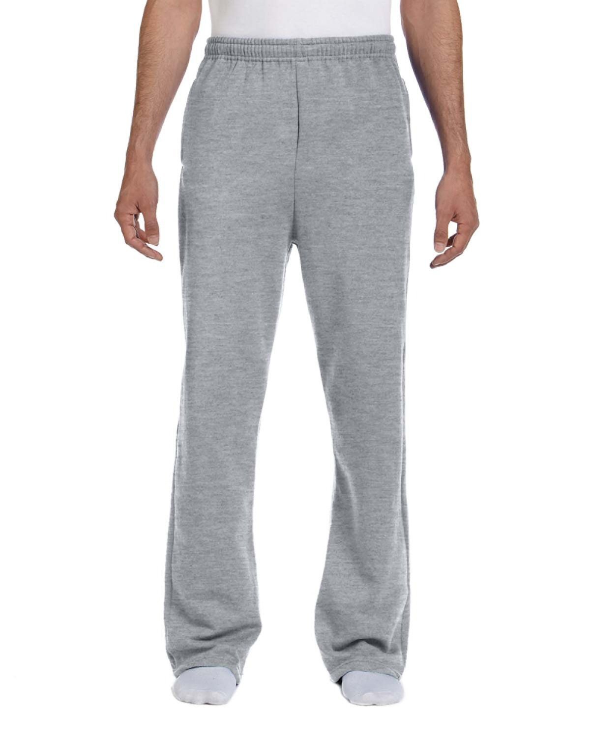 JERZEES Men's Cotton/Polyester NuBlend Open Bottom Fleece Sweatpants - 974MP JERZEES Men's Cotton/Polyester NuBlend Open Bottom Fleece Sweatpants - 974MP