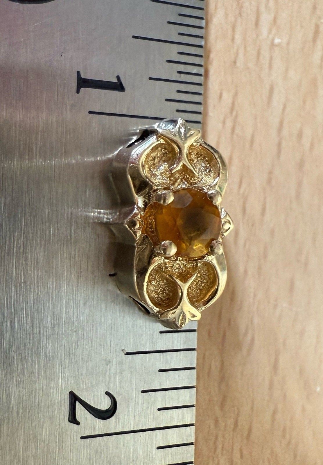 RARE Solitaire Citrine Slide Charm 14k Yellow Gold Vintage Goldman Kolber Beauty RARE Solitaire Citrine Slide Charm 14k Yellow Gold Vintage Goldman Kolber Beauty
