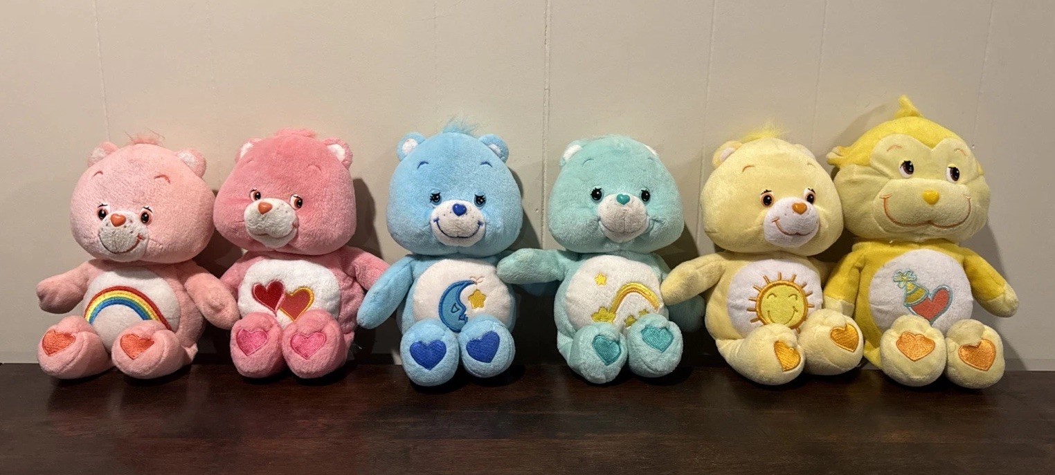 Lot of 6 Vintage 2002-03 Care Bears 10\ Lot of 6 Vintage 2002-03 Care Bears 10\