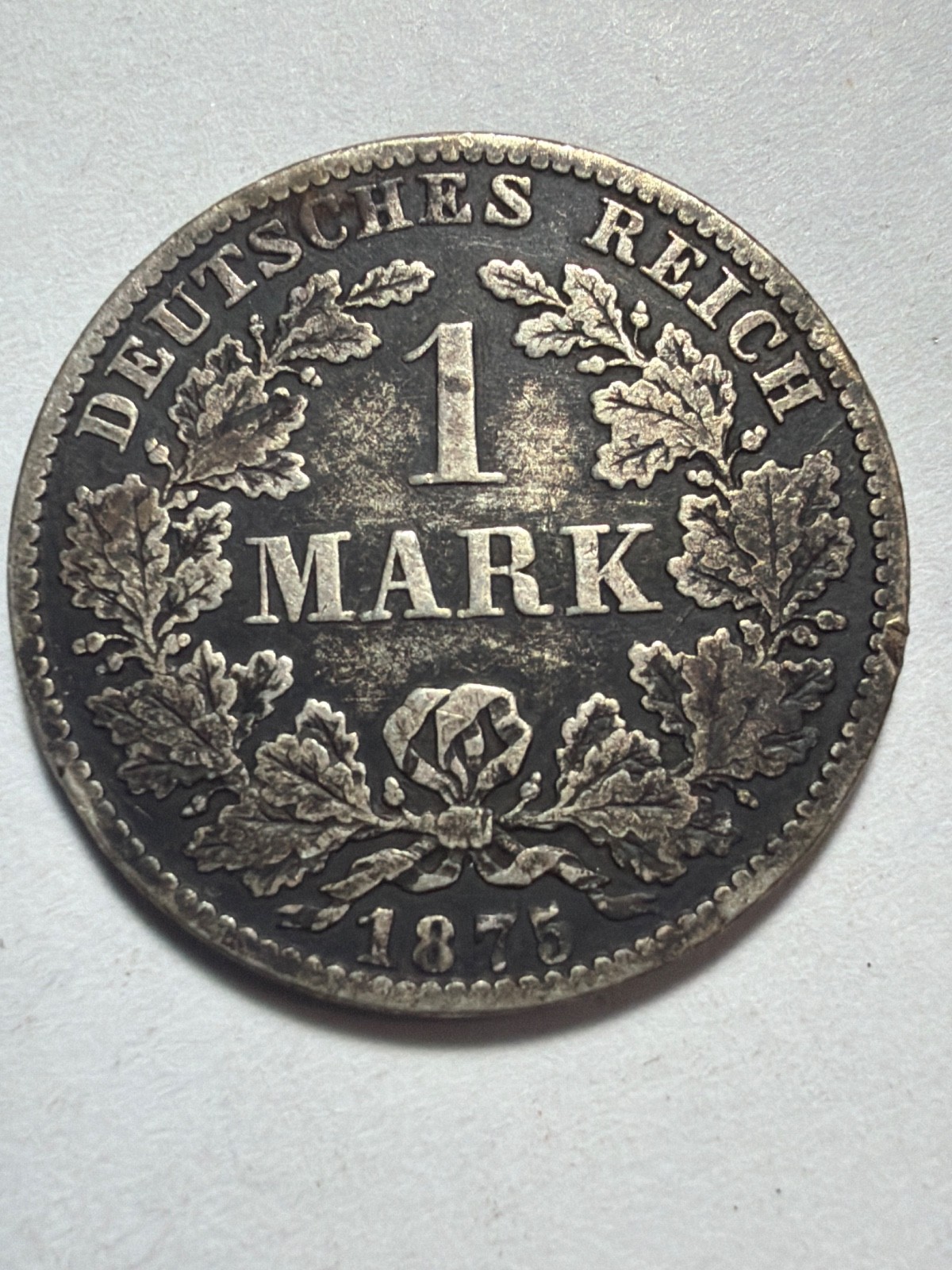 1875 German Empire 1 Mark silver coin 1875 German Empire 1 Mark silver coin